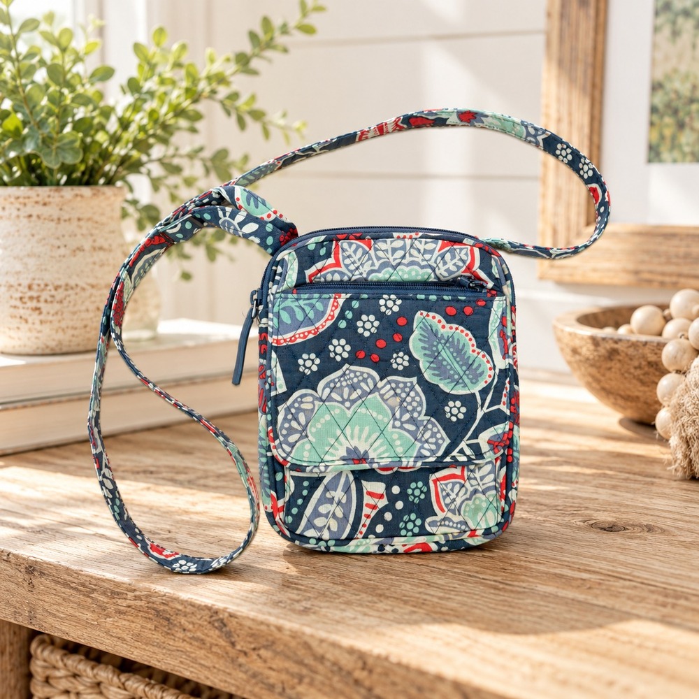 Vera Bradley Mini Hipster Crossbody Nomadic Floral Retired Quilted Purse Bag